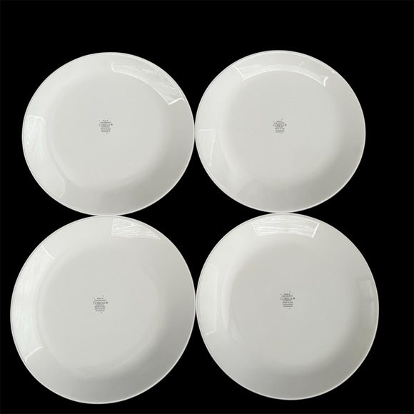 Corelle - Set of 4 Vitrelle Garden Getaway Black and White Floral Dinner Plates - Picture 3 of 4